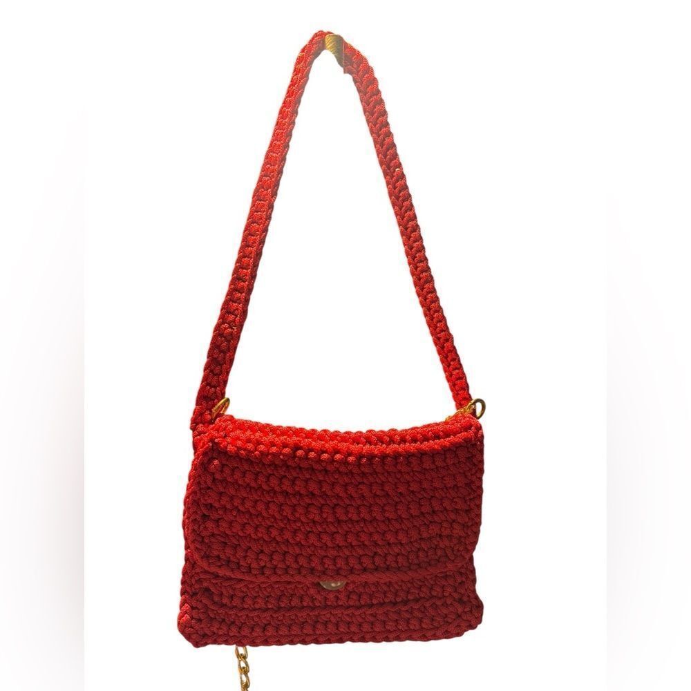 New Handmade Hot Pink Crochet Shoulder Crossbody Bag - Picture 6 of 7